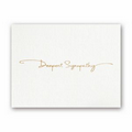 Deepest Sympathy All Occasion Card - Gold Lined Ecru Envelope
